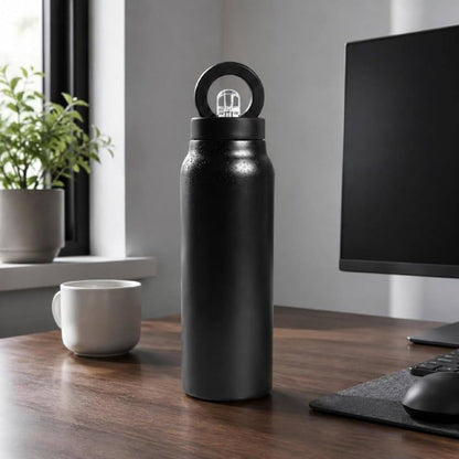 Water Bottle with Magnetic Phone Holder, Compatible with Tripod Mount for iPhone,