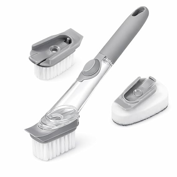 Liquid Soap Dispensing Kitchen Cleaning Brush
