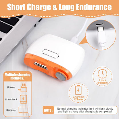 2-in-1 Electric Automatic Nail Clipper and Polisher with LED Light