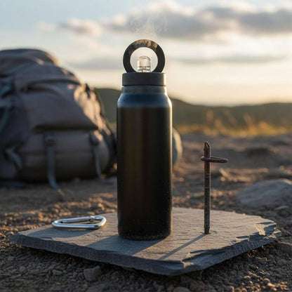 Water Bottle with Magnetic Phone Holder, Compatible with Tripod Mount for iPhone,
