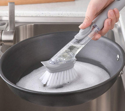 Liquid Soap Dispensing Kitchen Cleaning Brush