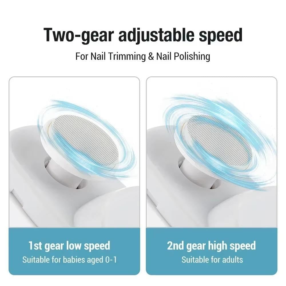 Electric Nail Clipper, Automatic Nail Trimmer ,Nail File with Light & 2 Speeds