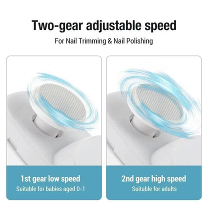 Electric Nail Clipper, Automatic Nail Trimmer ,Nail File with Light & 2 Speeds