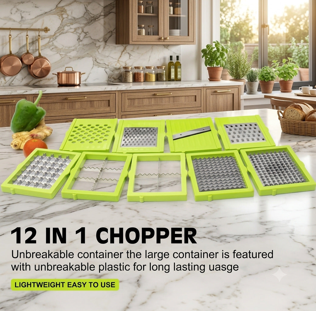 12 in 1 Multi-Purpose Vegetable and Fruit Chopper