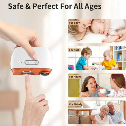 Electric Nail Clipper, Automatic Nail Trimmer ,Nail File with Light & 2 Speeds
